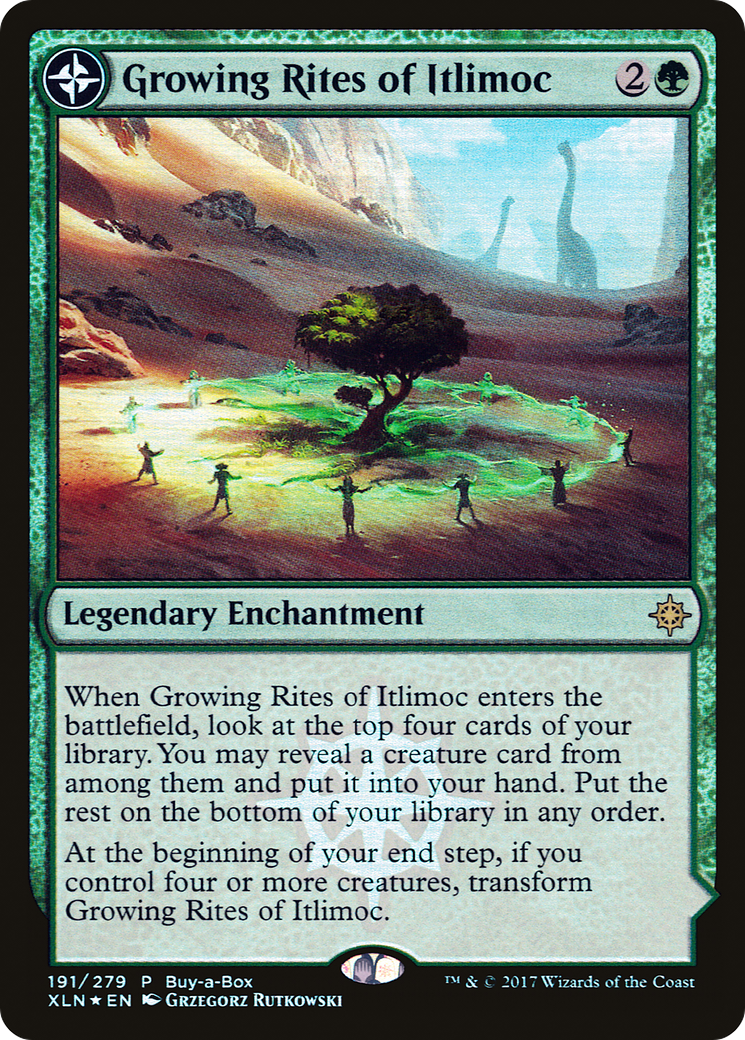Growing Rites of Itlimoc // Itlimoc, Cradle of the Sun (PXTC-191) - XLN Treasure Chest: (compasslanddfc) Foil - Premium MTG Single from Wizards of the Coast - Just $3.05! Shop now at Game Crave Tournament Store