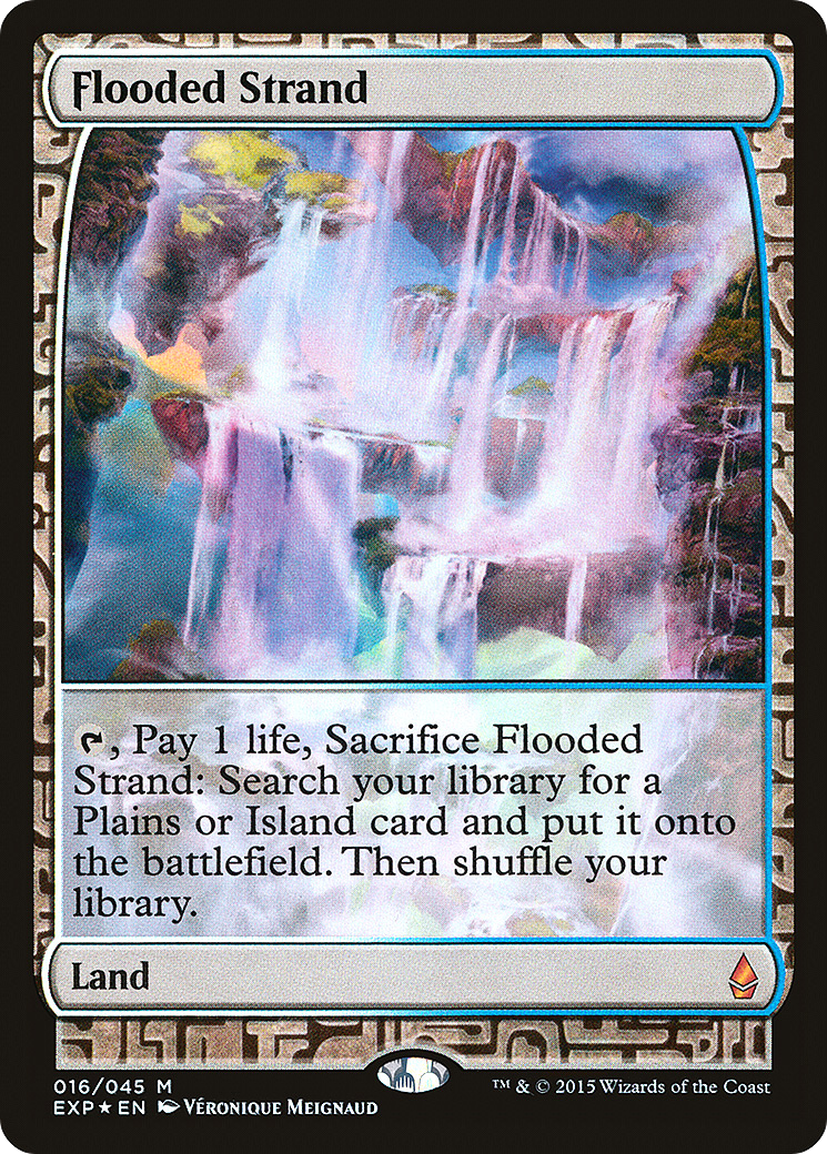 Flooded Strand (EXP-016) - Zendikar Expeditions Foil - Premium MTG Single from Wizards of the Coast - Just $43.58! Shop now at Game Crave Tournament Store