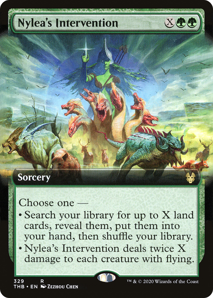 Nylea's Intervention (THB-329) - Theros Beyond Death: (Extended Art) Foil - Premium MTG Single from Wizards of the Coast - Just $1.15! Shop now at Game Crave Tournament Store