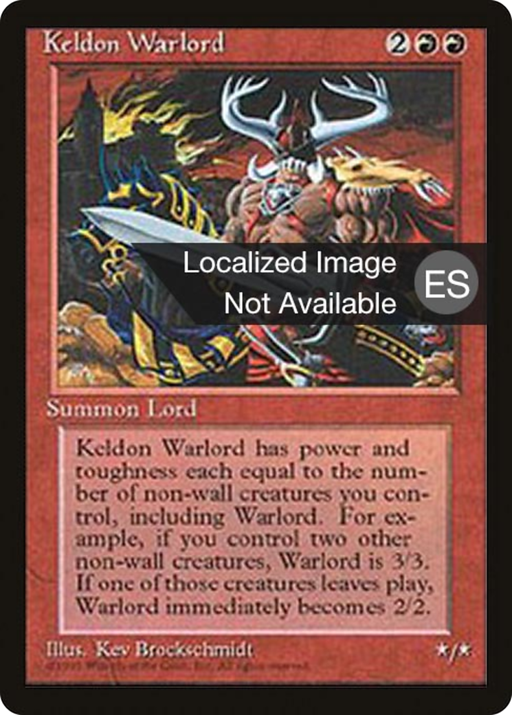 Keldon Warlord (4BB-207) - Fourth Edition Foreign Black Border - Premium MTG Single from Wizards of the Coast - Just $6.39! Shop now at Game Crave Tournament Store