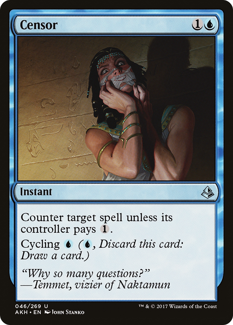 Censor (AKH-046) - Amonkhet - Premium MTG Single from Wizards of the Coast - Just $0.25! Shop now at Game Crave Tournament Store