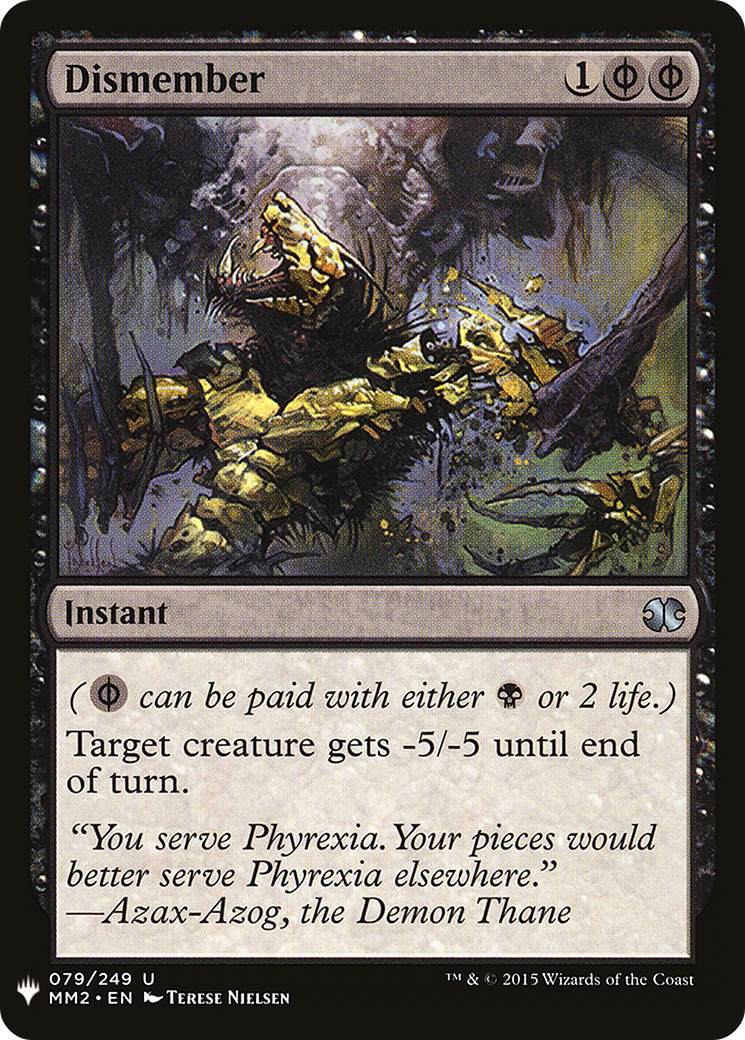 Dismember (MB1-629) - Mystery Booster - Premium MTG Single from Wizards of the Coast - Just $1.21! Shop now at Game Crave Tournament Store