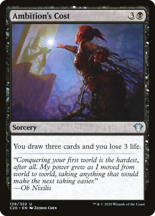 Ambition's Cost (C20-129) - Commander 2020 - Premium MTG Single from Wizards of the Coast - Just $0.08! Shop now at Game Crave Tournament Store