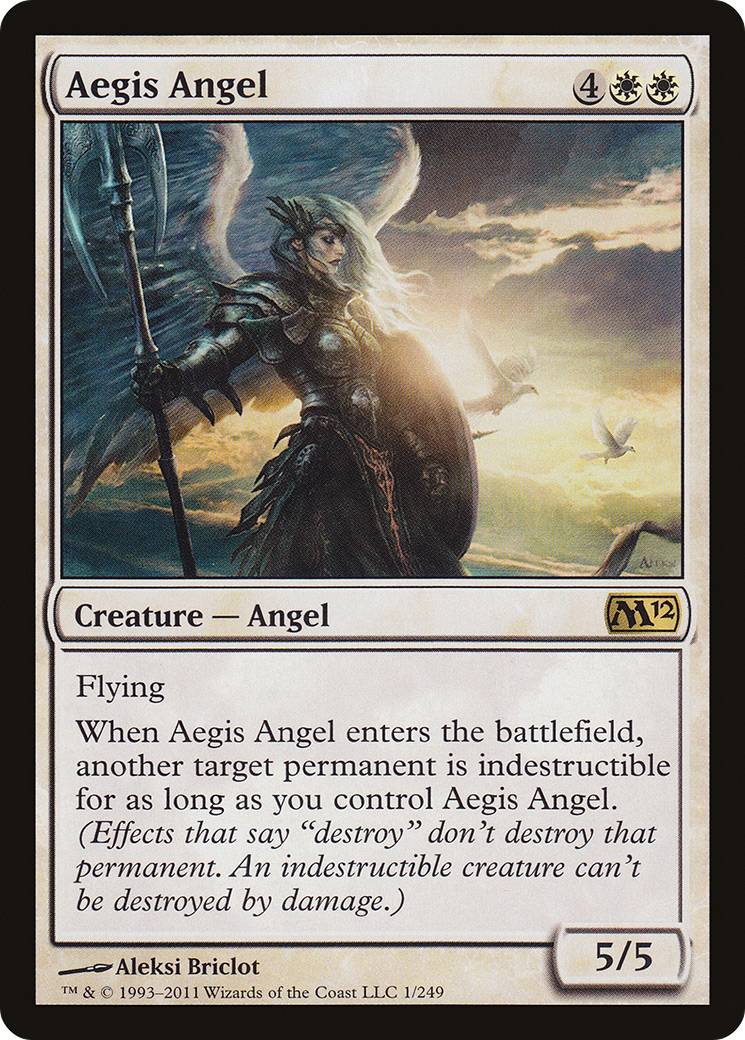 Aegis Angel (M12-001) - Magic 2012 Foil - Premium MTG Single from Wizards of the Coast - Just $0.28! Shop now at Game Crave Tournament Store