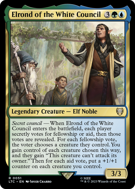 Elrond of the White Council (LTC-051) - Tales of Middle-earth Commander - Premium MTG Single from Wizards of the Coast - Just $0.08! Shop now at Game Crave Tournament Store