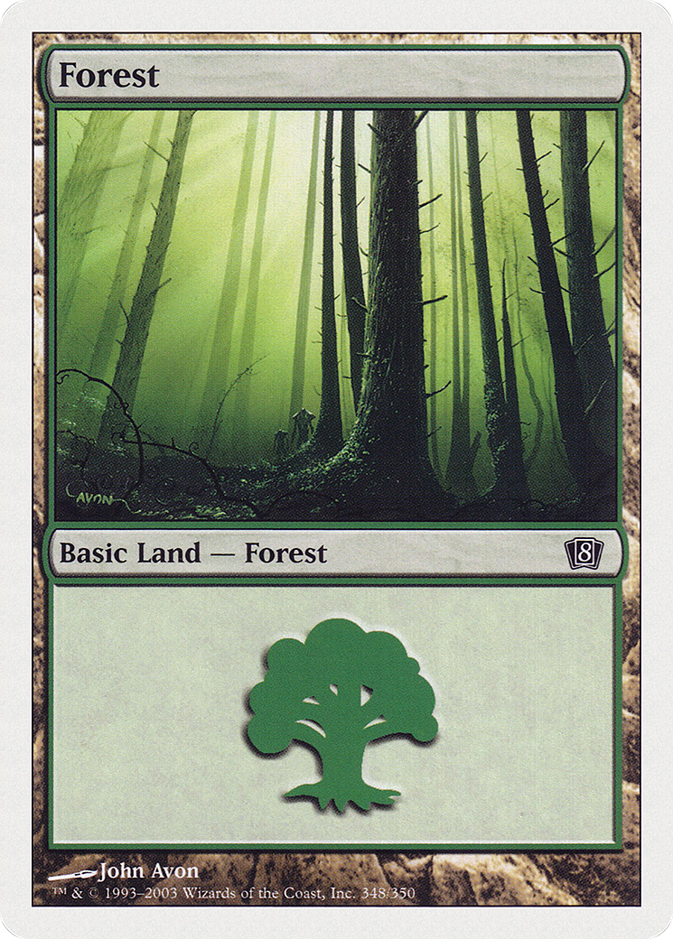 Forest (8ED-348) - Eighth Edition - Premium MTG Single from Wizards of the Coast - Just $0.08! Shop now at Game Crave Tournament Store