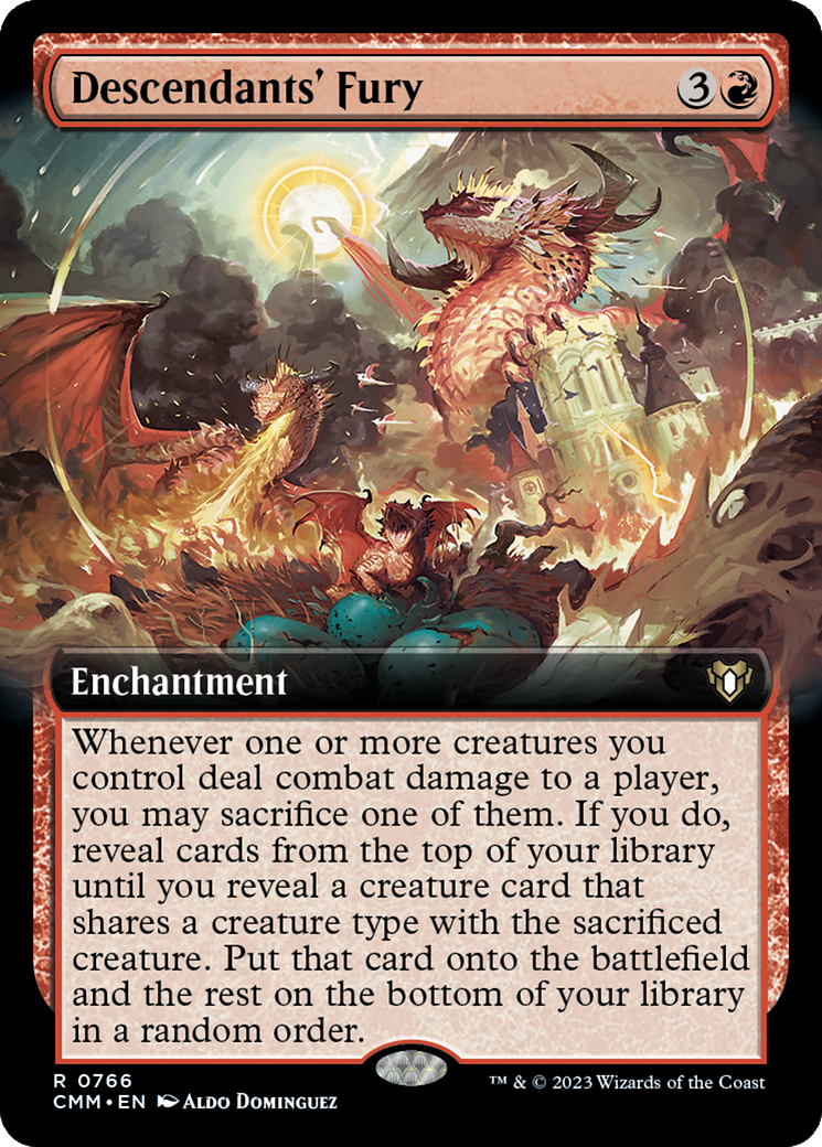 Descendants' Fury (CMM-766) - Commander Masters: (Extended Art) - Premium MTG Single from Wizards of the Coast - Just $0.40! Shop now at Game Crave Tournament Store