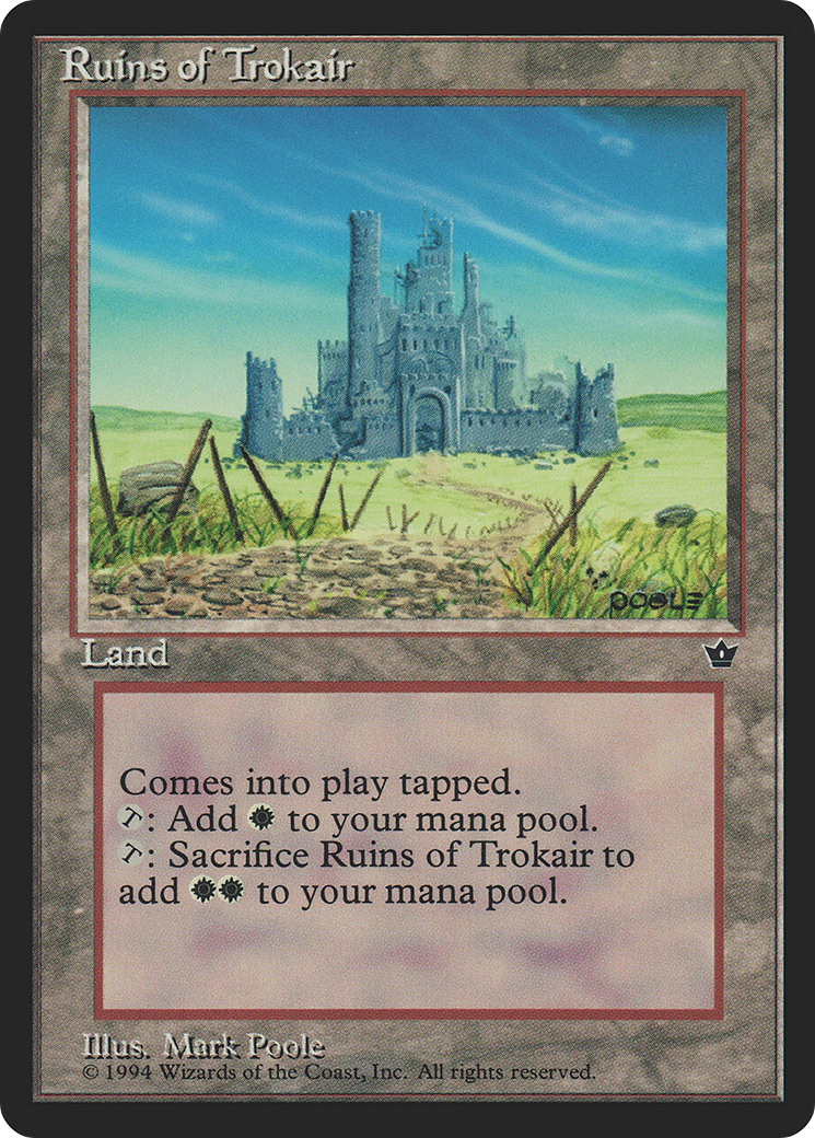 Ruins of Trokair (FEM-100) - Fallen Empires - Premium MTG Single from Wizards of the Coast - Just $0.11! Shop now at Game Crave Tournament Store