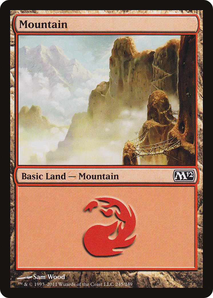 Mountain (M12-245) - Magic 2012 Foil - Premium MTG Single from Wizards of the Coast - Just $0.21! Shop now at Game Crave Tournament Store