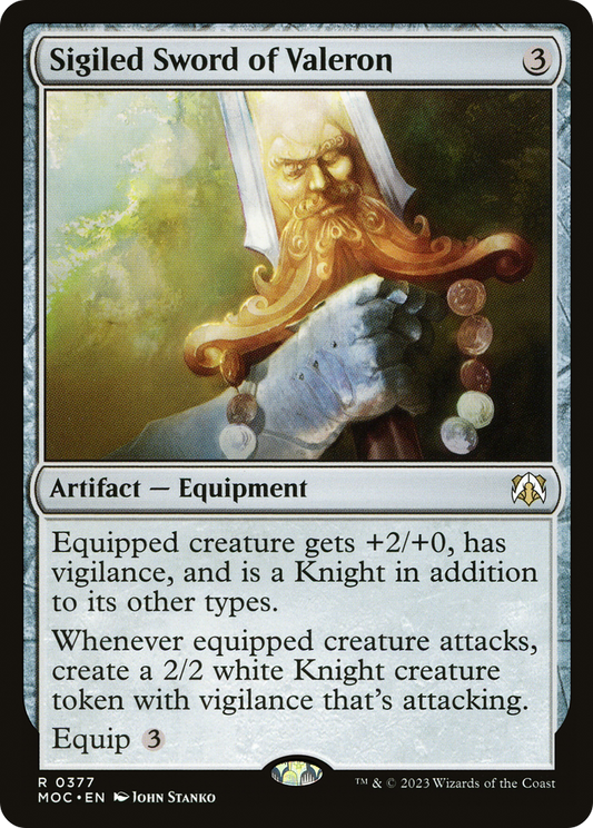 Sigiled Sword of Valeron (MOC-377) - March of the Machine Commander - Premium MTG Single from Wizards of the Coast - Just $0.08! Shop now at Game Crave Tournament Store