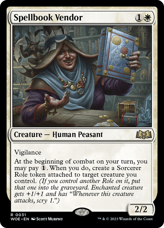 Spellbook Vendor (WOE-031) - Wilds of Eldraine - Premium MTG Single from Wizards of the Coast - Just $0.08! Shop now at Game Crave Tournament Store