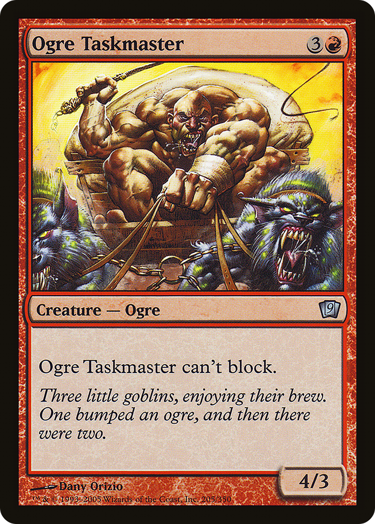 Ogre Taskmaster (9ED-205★) - Ninth Edition Foil - Premium MTG Single from Wizards of the Coast - Just $0.08! Shop now at Game Crave Tournament Store