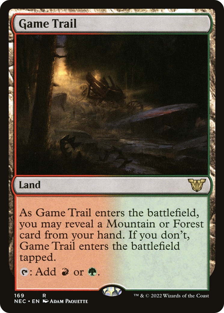 Game Trail (NEC-169) - Neon Dynasty Commander - Premium MTG Single from Wizards of the Coast - Just $0.08! Shop now at Game Crave Tournament Store