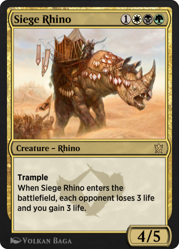 Siege Rhino (EA1-016) - Explorer Anthology 1 - Premium MTG Single from Wizards of the Coast - Just $0! Shop now at Game Crave Tournament Store
