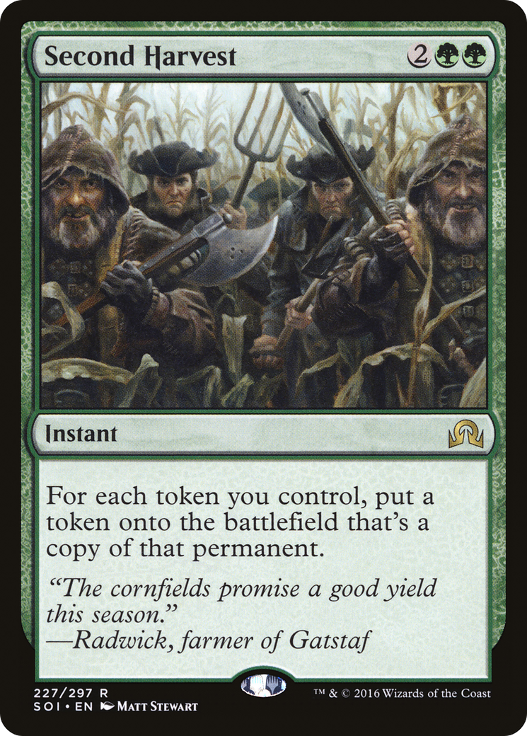 Second Harvest (SOI-227) - Shadows over Innistrad - Premium MTG Single from Wizards of the Coast - Just $5.50! Shop now at Game Crave Tournament Store