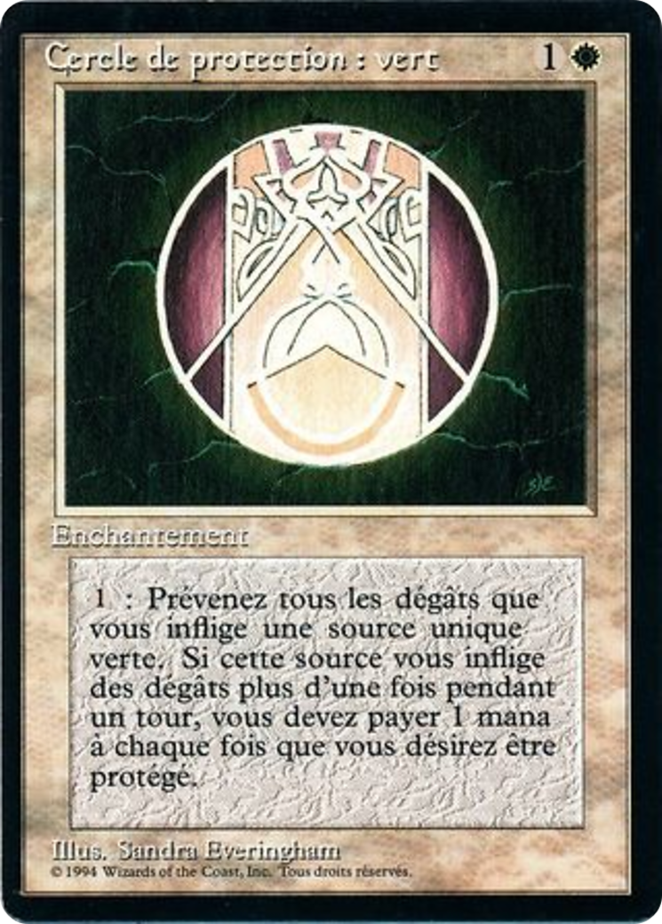 Circle of Protection: Green (FBB-011) - Foreign Black Border - Premium MTG Single from Wizards of the Coast - Just $0.08! Shop now at Game Crave Tournament Store