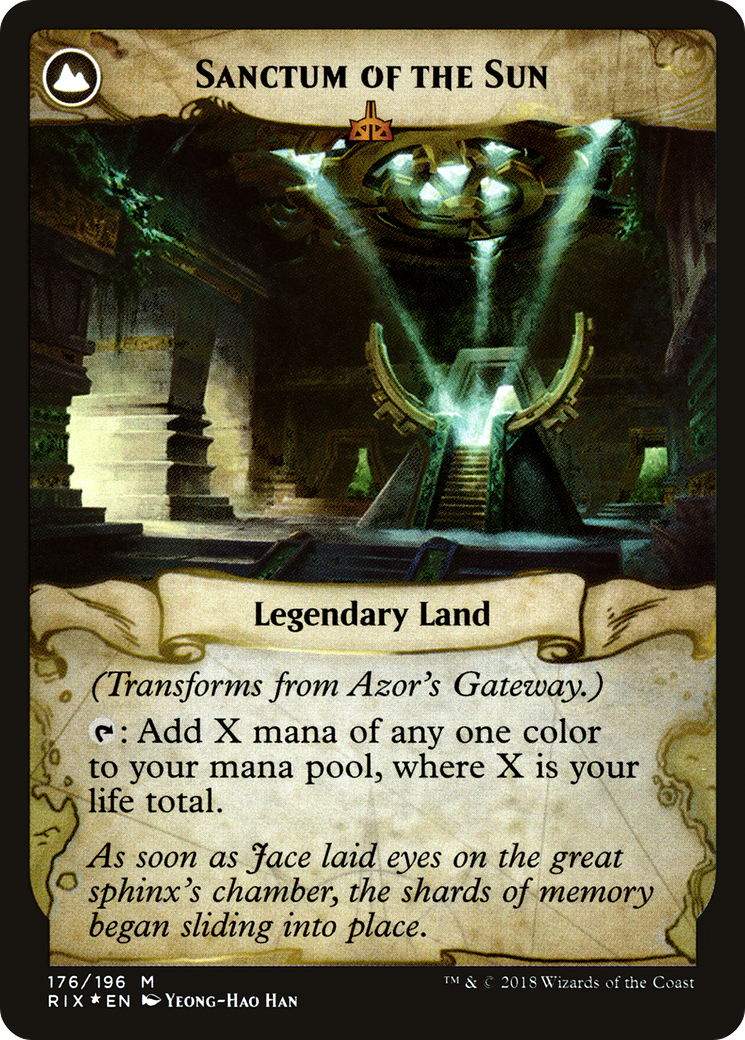 Azor's Gateway // Sanctum of the Sun (PRIX-176S) - Rivals of Ixalan Promos: (compasslanddfc) Foil - Premium MTG Single from Wizards of the Coast - Just $1.84! Shop now at Game Crave Tournament Store