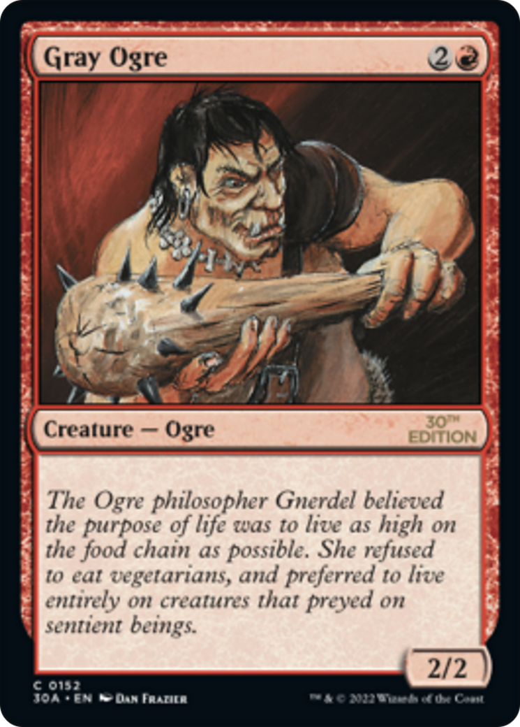 Gray Ogre (30A-152) - 30th Anniversary Edition - Premium MTG Single from Wizards of the Coast - Just $0.40! Shop now at Game Crave Tournament Store