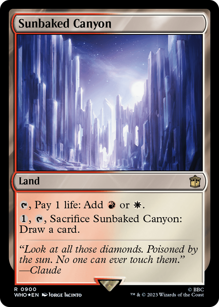 Sunbaked Canyon (WHO-900) - Doctor Who Foil - Premium MTG Single from Wizards of the Coast - Just $1.22! Shop now at Game Crave Tournament Store