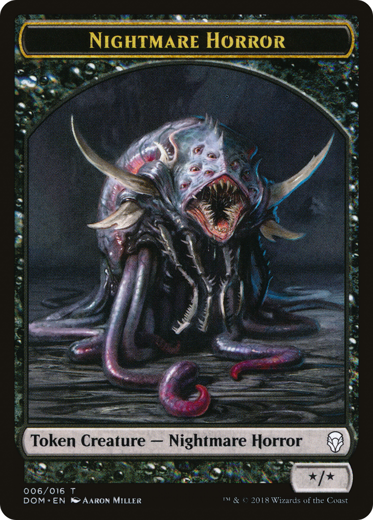 Nightmare Horror (TDOM-006) - Dominaria Tokens - Premium MTG Single from Wizards of the Coast - Just $0.08! Shop now at Game Crave Tournament Store