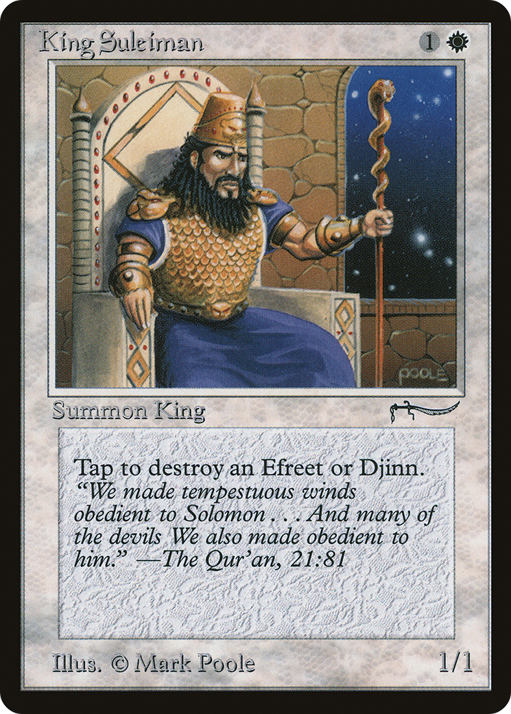 King Suleiman (ARN-006) - Arabian Nights - Premium MTG Single from Wizards of the Coast - Just $86.50! Shop now at Game Crave Tournament Store