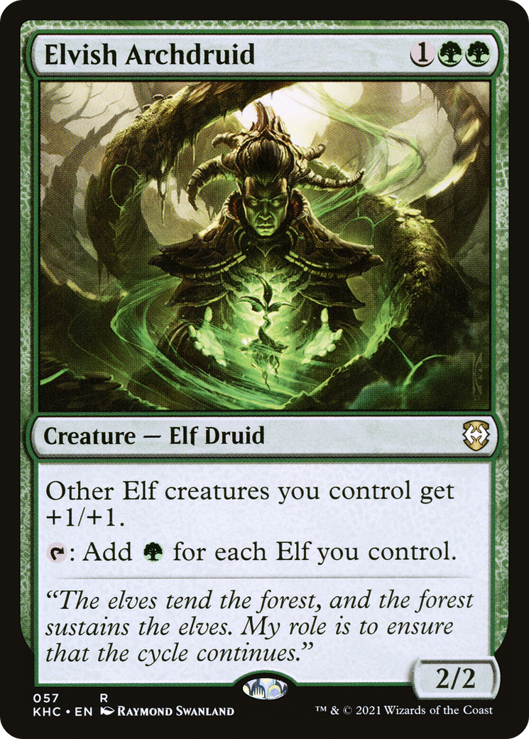 Elvish Archdruid (KHC-057) - Kaldheim Commander - Premium MTG Single from Wizards of the Coast - Just $0.35! Shop now at Game Crave Tournament Store