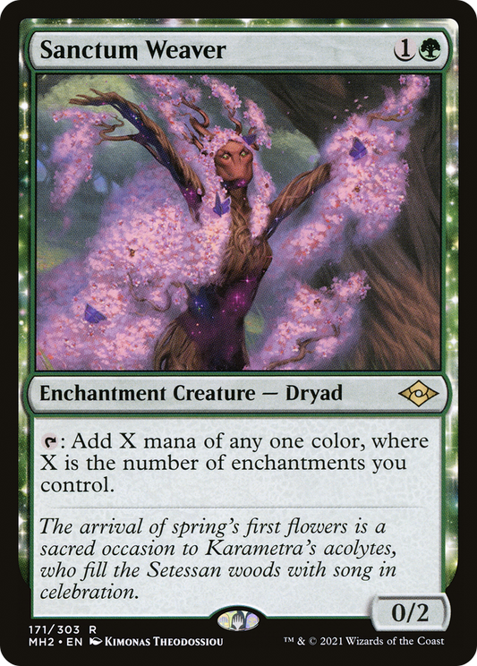 Sanctum Weaver (MH2-171) - Modern Horizons 2: (nyxtouched) Foil - Premium MTG Single from Wizards of the Coast - Just $3.70! Shop now at Game Crave Tournament Store