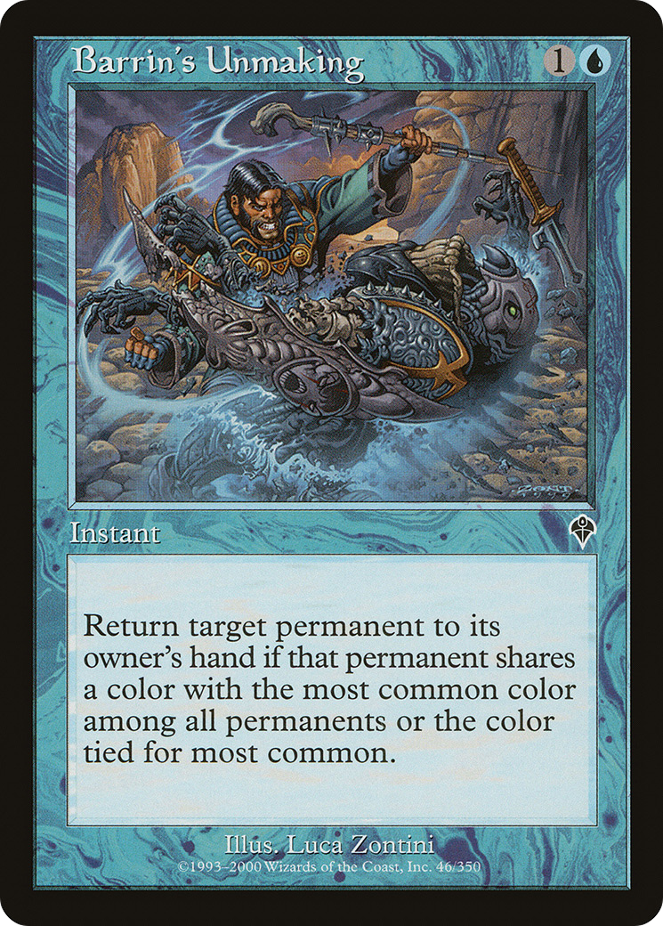 Barrin's Unmaking (INV-046) - Invasion - Premium MTG Single from Wizards of the Coast - Just $0.25! Shop now at Game Crave Tournament Store