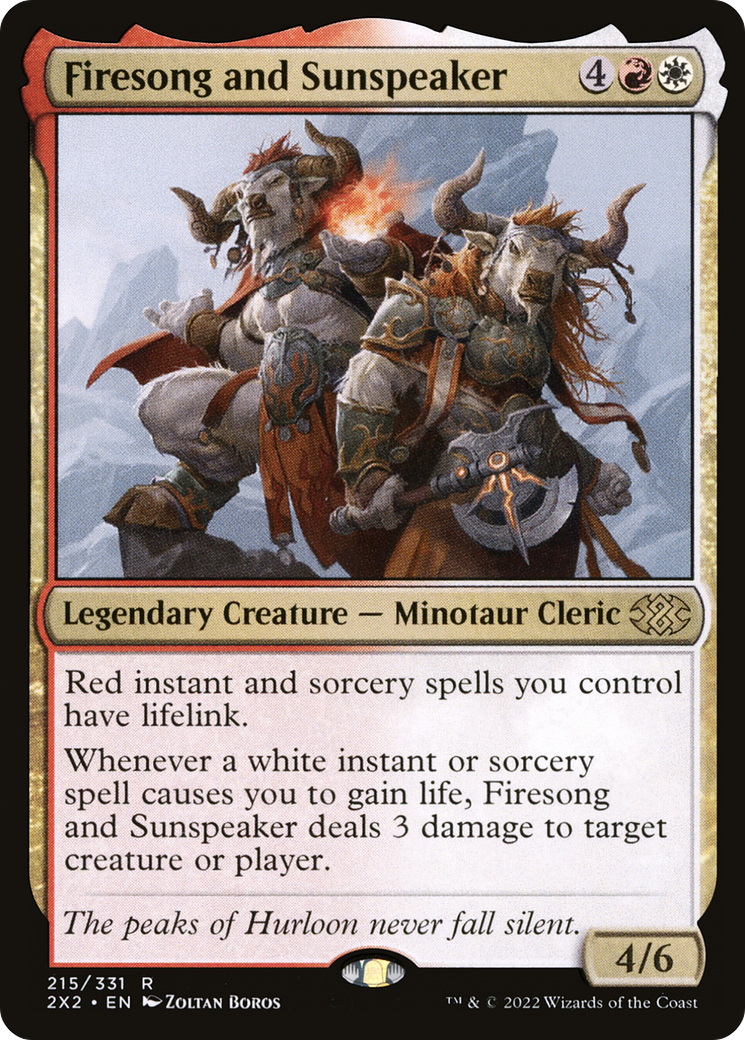 Firesong and Sunspeaker (2X2-215) - Double Masters 2022 - Premium MTG Single from Wizards of the Coast - Just $0.08! Shop now at Game Crave Tournament Store