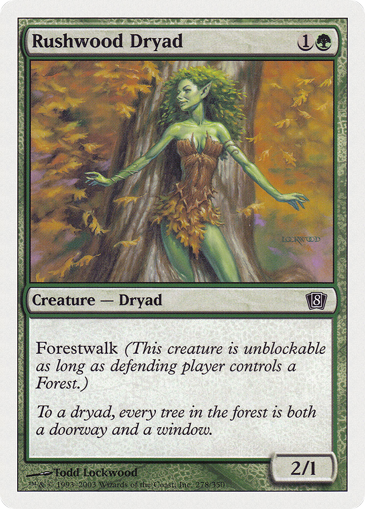 Rushwood Dryad (8ED-278) - Eighth Edition - Premium MTG Single from Wizards of the Coast - Just $0.08! Shop now at Game Crave Tournament Store