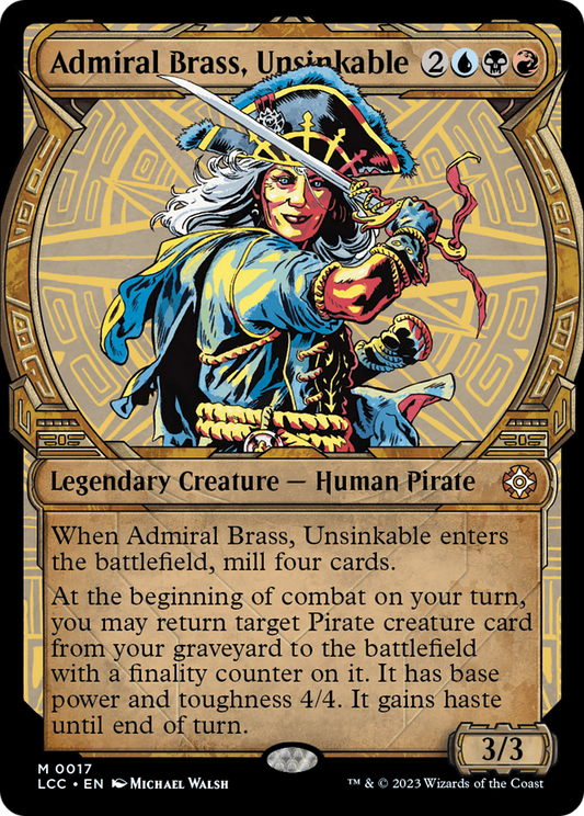 Admiral Brass, Unsinkable (LCC-017) - The Lost Caverns of Ixalan Commander: (Showcase) Foil - Premium MTG Single from Wizards of the Coast - Just $0.08! Shop now at Game Crave Tournament Store