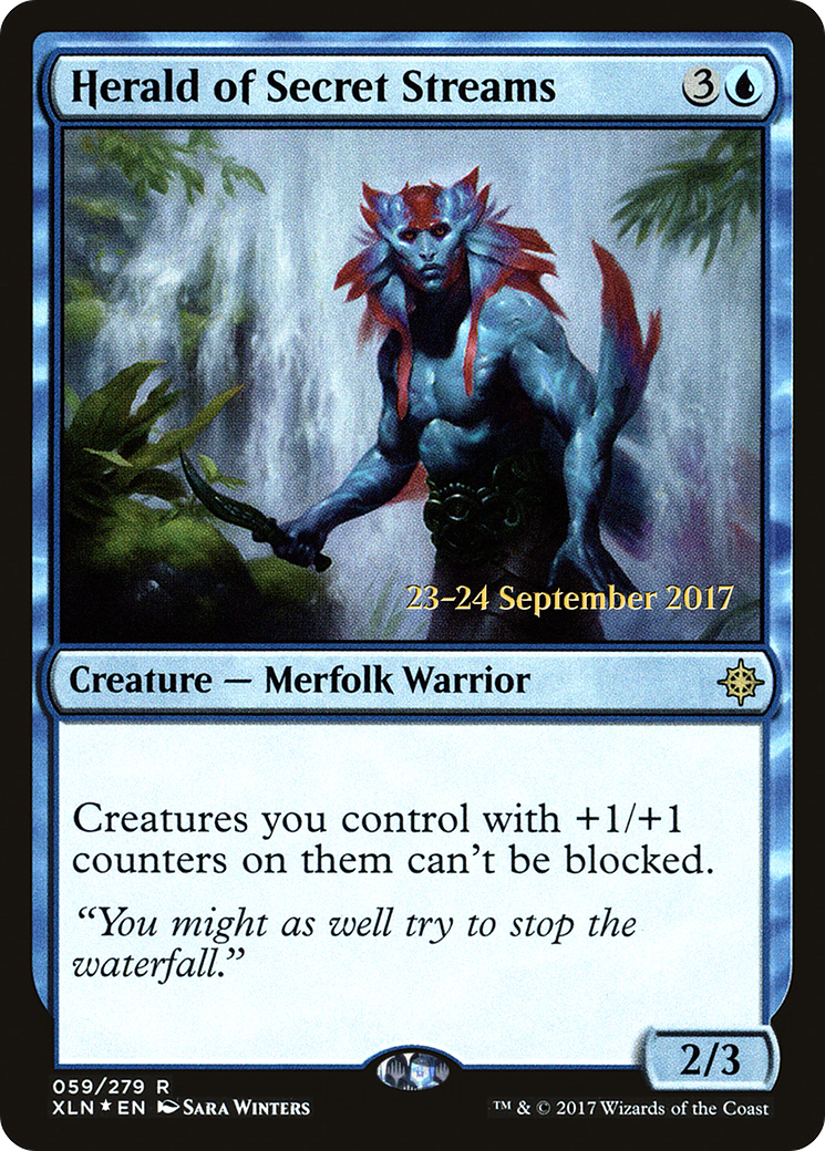 Herald of Secret Streams (PXLN-59S) - Ixalan Promos Foil - Premium MTG Single from Wizards of the Coast - Just $2.78! Shop now at Game Crave Tournament Store