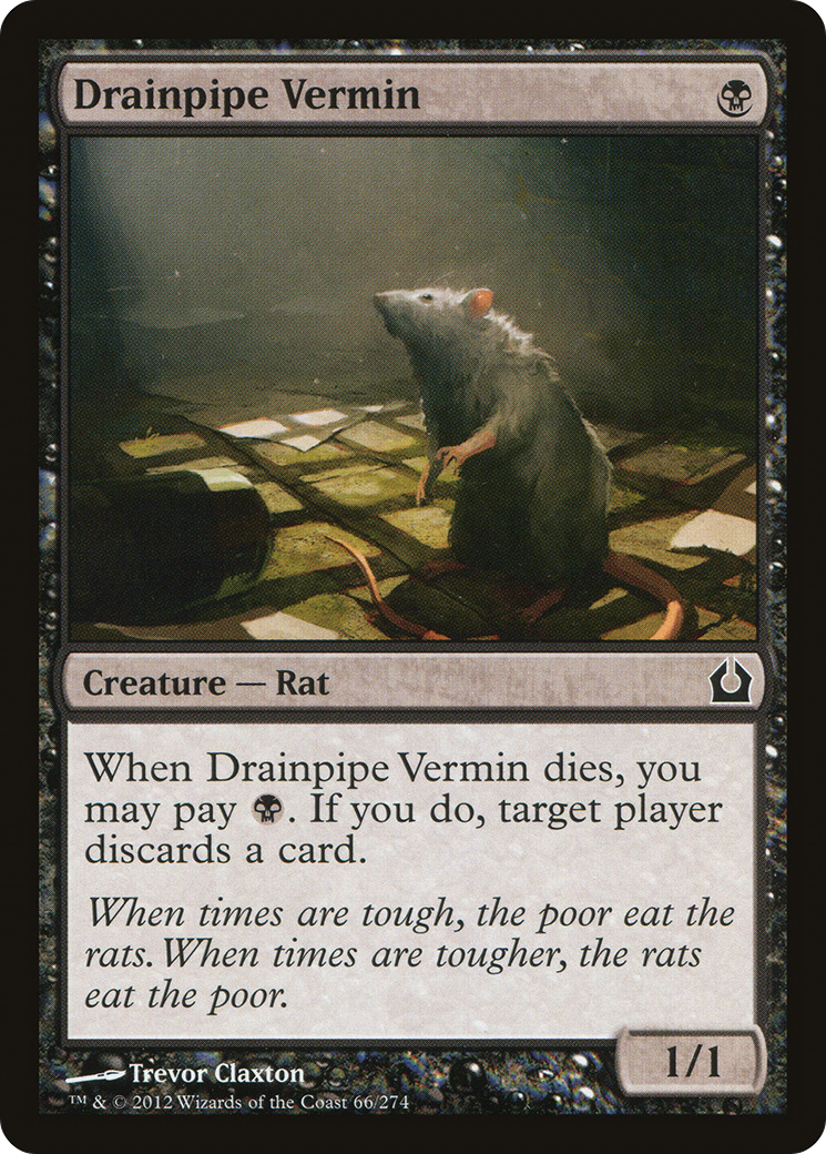 Drainpipe Vermin (RTR-066) - Return to Ravnica Foil - Premium MTG Single from Wizards of the Coast - Just $0.17! Shop now at Game Crave Tournament Store