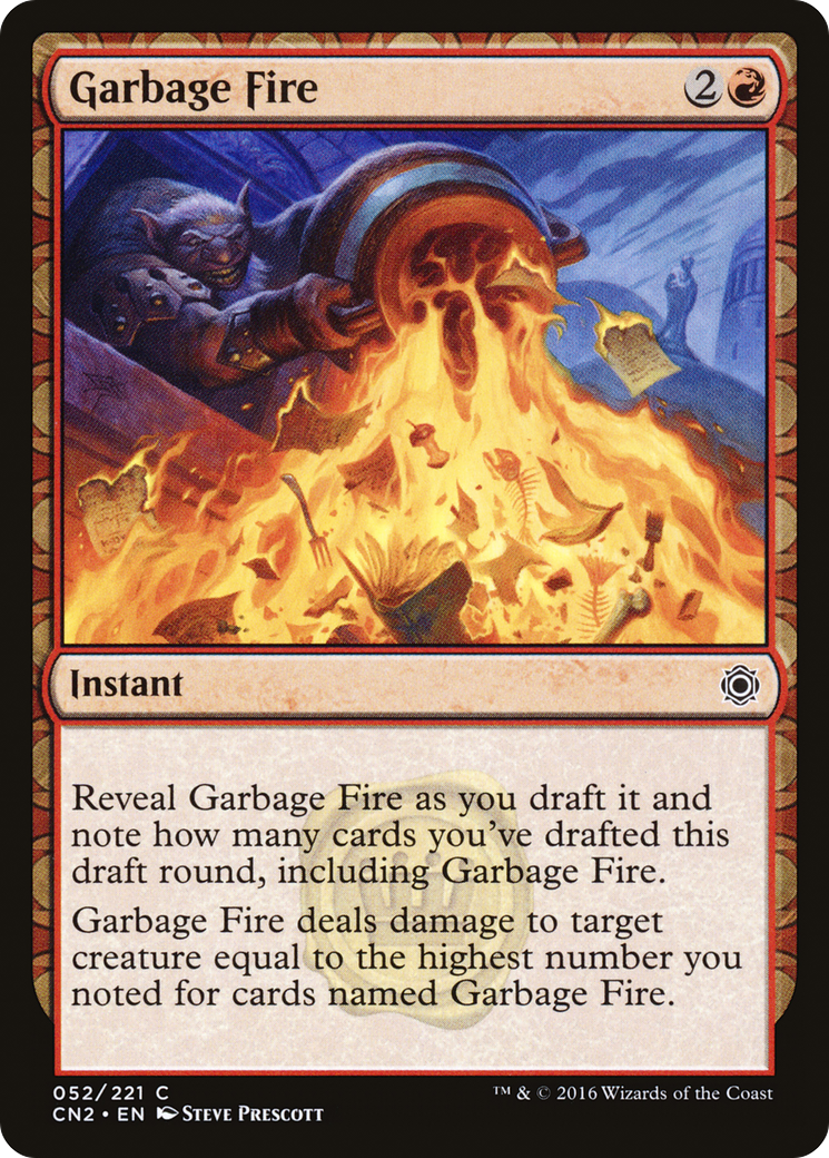 Garbage Fire (CN2-052) - Conspiracy: Take the Crown: (draft) Foil - Premium MTG Single from Wizards of the Coast - Just $0.24! Shop now at Game Crave Tournament Store