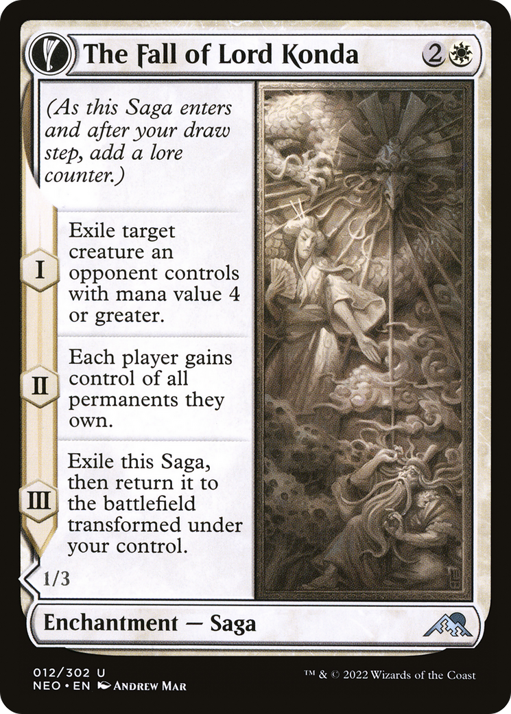 The Fall of Lord Konda // Fragment of Konda (NEO-012) - Kamigawa: Neon Dynasty: (fandfc) - Premium MTG Single from Wizards of the Coast - Just $0.08! Shop now at Game Crave Tournament Store