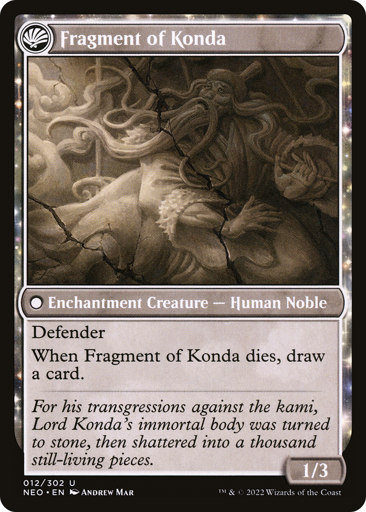 The Fall of Lord Konda // Fragment of Konda (NEO-012) - Kamigawa: Neon Dynasty: (fandfc) - Premium MTG Single from Wizards of the Coast - Just $0.08! Shop now at Game Crave Tournament Store