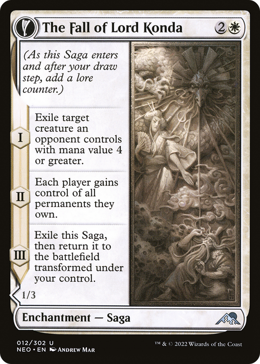 The Fall of Lord Konda // Fragment of Konda (NEO-012) - Kamigawa: Neon Dynasty: (fandfc) Foil - Premium MTG Single from Wizards of the Coast - Just $0.08! Shop now at Game Crave Tournament Store