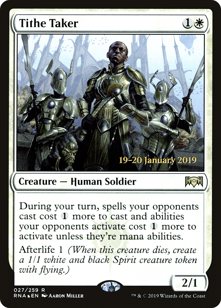 Tithe Taker (PRNA-27S) - Ravnica Allegiance Promos Foil - Premium MTG Single from Wizards of the Coast - Just $0.56! Shop now at Game Crave Tournament Store