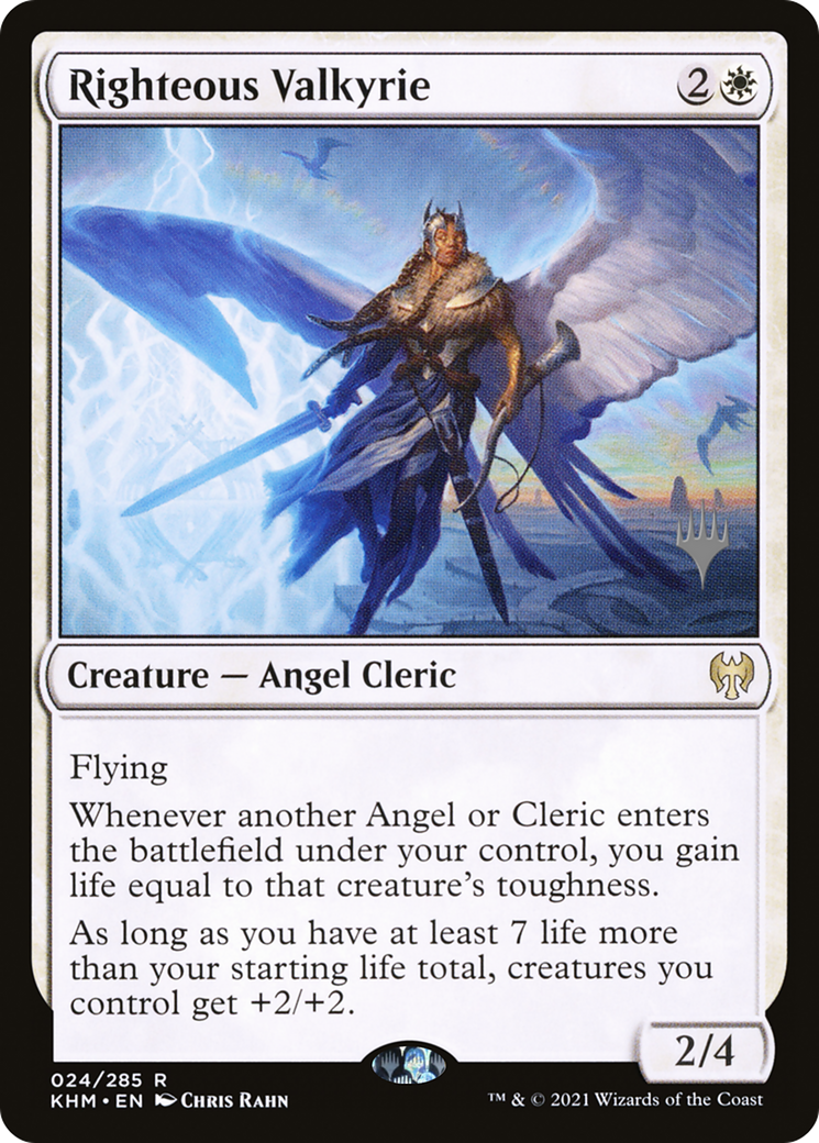 Righteous Valkyrie (PKHM-24P) - Kaldheim Promos - Premium MTG Single from Wizards of the Coast - Just $1.28! Shop now at Game Crave Tournament Store