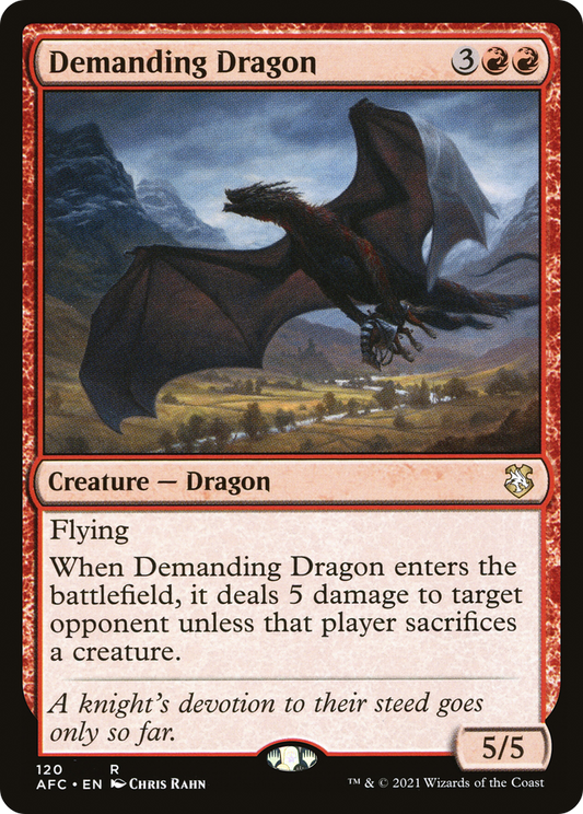 Demanding Dragon (AFC-120) - Forgotten Realms Commander - Premium MTG Single from Wizards of the Coast - Just $0.13! Shop now at Game Crave Tournament Store