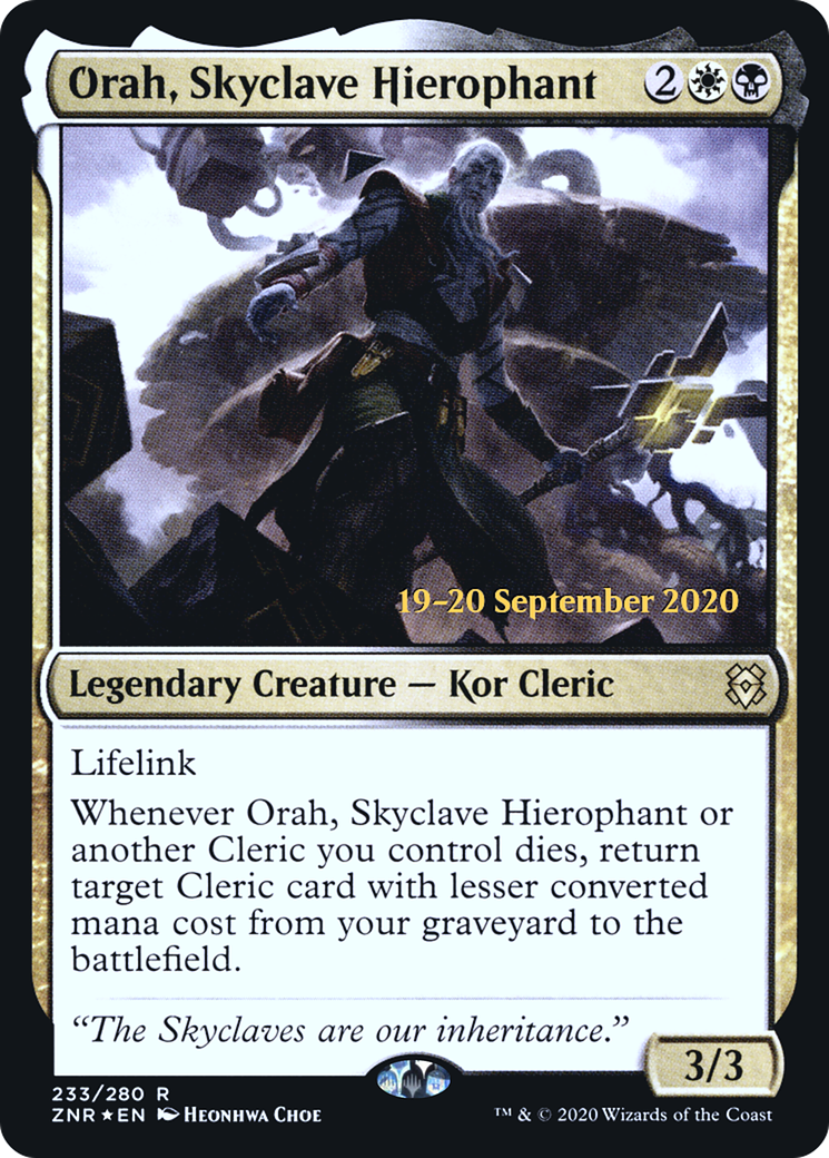 Orah, Skyclave Hierophant (PZNR-233S) - Zendikar Rising Promos Foil - Premium MTG Single from Wizards of the Coast - Just $0.14! Shop now at Game Crave Tournament Store