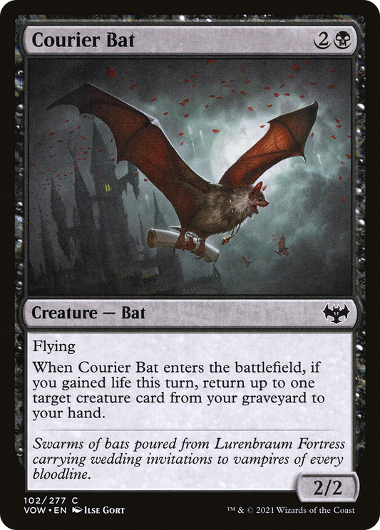 Courier Bat (VOW-102) - Innistrad: Crimson Vow - Premium MTG Single from Wizards of the Coast - Just $0.25! Shop now at Game Crave Tournament Store