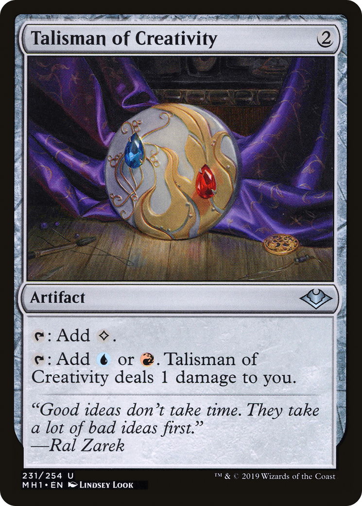 Talisman of Creativity (MH1-231) - Modern Horizons - Premium MTG Single from Wizards of the Coast - Just $0.34! Shop now at Game Crave Tournament Store