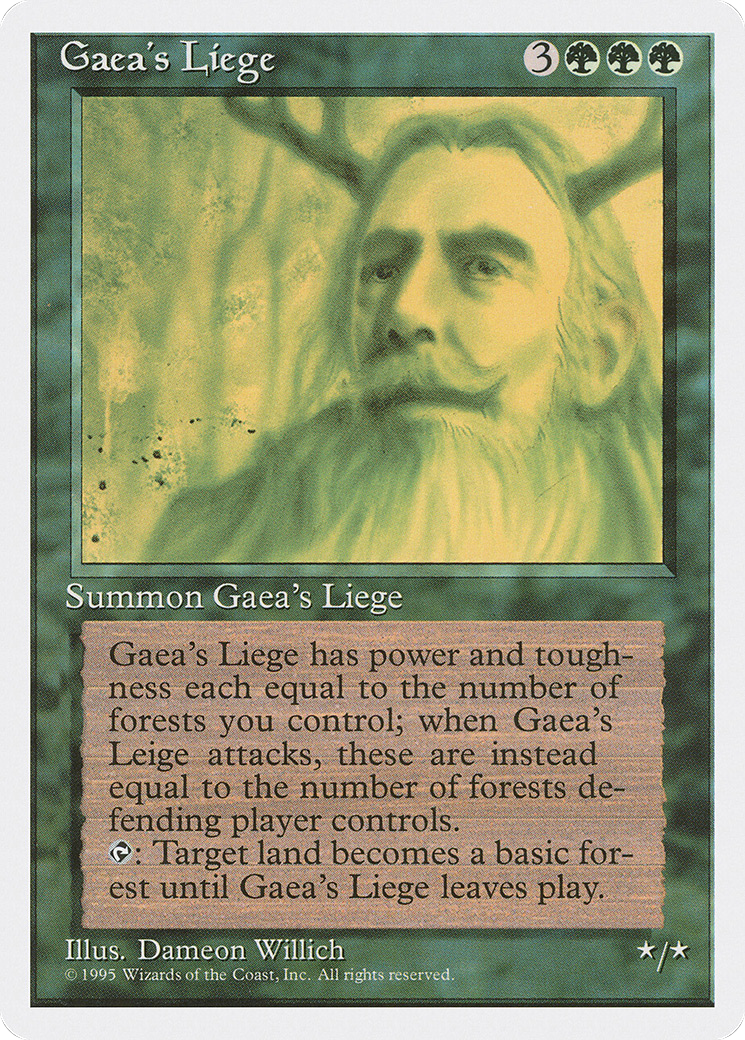 Gaea's Liege (4ED-247) - Fourth Edition - Premium MTG Single from Wizards of the Coast - Just $0.10! Shop now at Game Crave Tournament Store