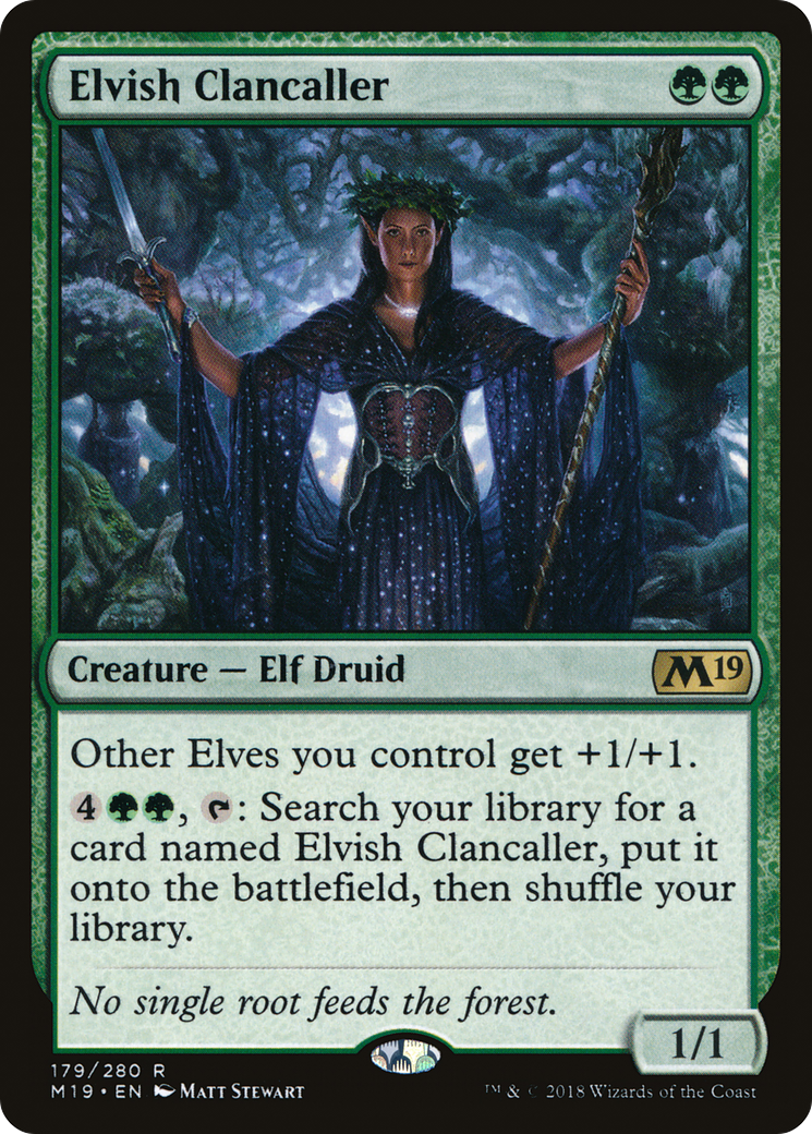 Elvish Clancaller (M19-179) - Core Set 2019 Foil - Premium MTG Single from Wizards of the Coast - Just $0.41! Shop now at Game Crave Tournament Store