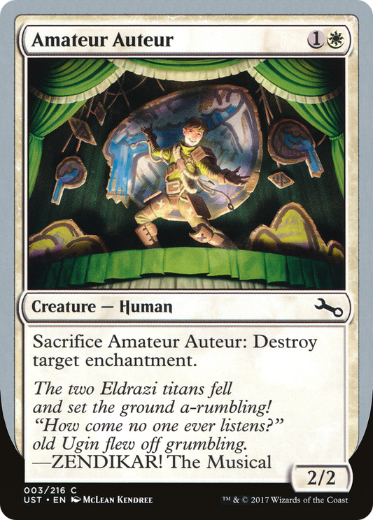 Amateur Auteur (UST-03D) - Unstable - Premium MTG Single from Wizards of the Coast - Just $0.08! Shop now at Game Crave Tournament Store