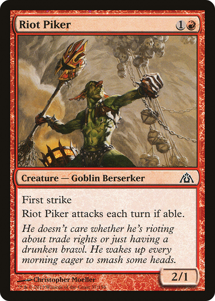 Riot Piker (DGM-037) - Dragon's Maze - Premium MTG Single from Wizards of the Coast - Just $0.08! Shop now at Game Crave Tournament Store