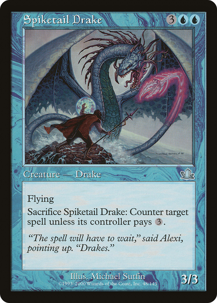 Spiketail Drake (PCY-048) - Prophecy - Premium MTG Single from Wizards of the Coast - Just $0.25! Shop now at Game Crave Tournament Store