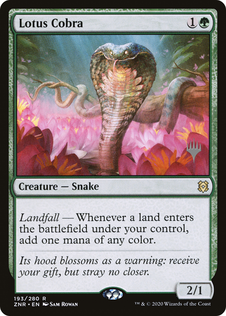 Lotus Cobra (PZNR-193P) - Zendikar Rising Promos - Premium MTG Single from Wizards of the Coast - Just $2.42! Shop now at Game Crave Tournament Store