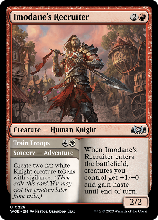 Imodane's Recruiter // Train Troops (WOE-229) - Wilds of Eldraine - Premium MTG Single from Wizards of the Coast - Just $0.08! Shop now at Game Crave Tournament Store